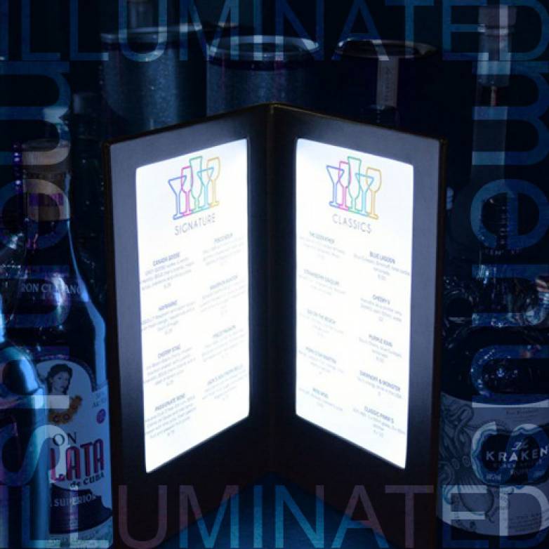 Spark interest in your venue with our new illuminated menu covers.